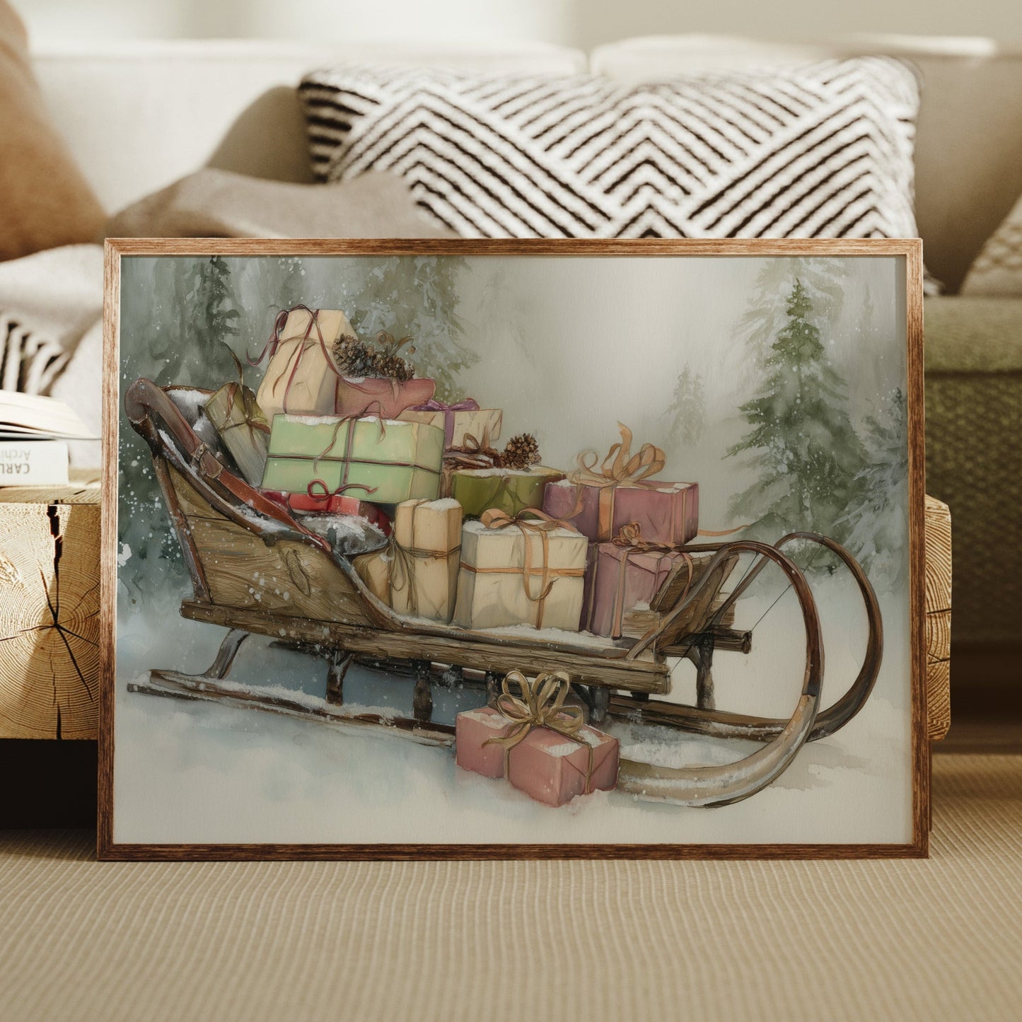 Vintage Sleigh Carries Winter's Promises