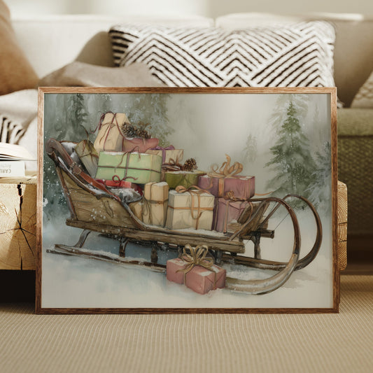 Vintage Sleigh Carries Winter's Promises