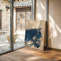 Midnight Blue Stallion Speaks Softly