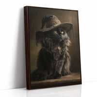 Midnight Feline Wears Victorian Elegance