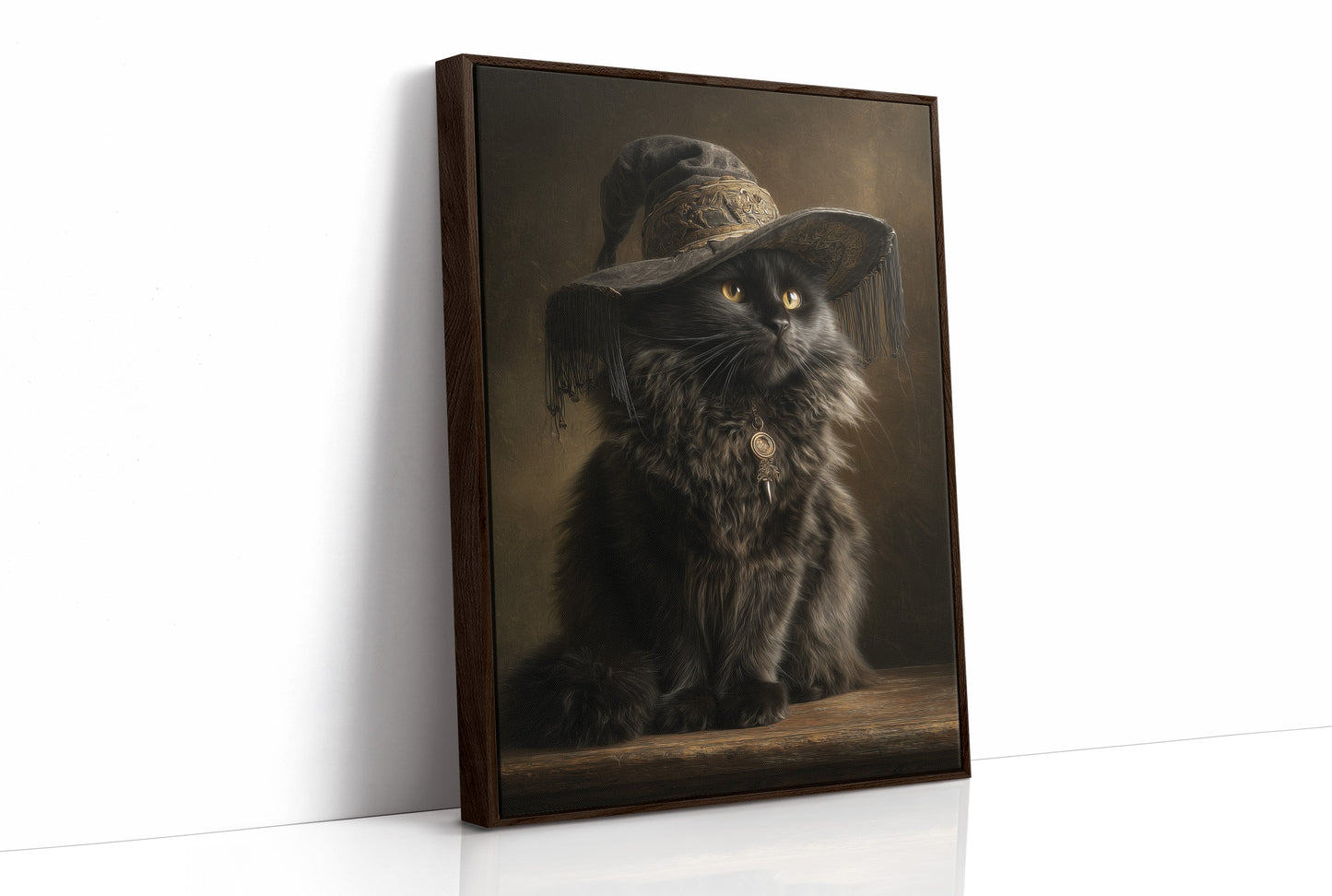 Midnight Feline Wears Victorian Elegance