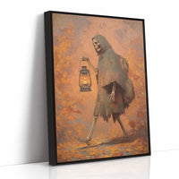 Ancient Guide With Golden Lamp