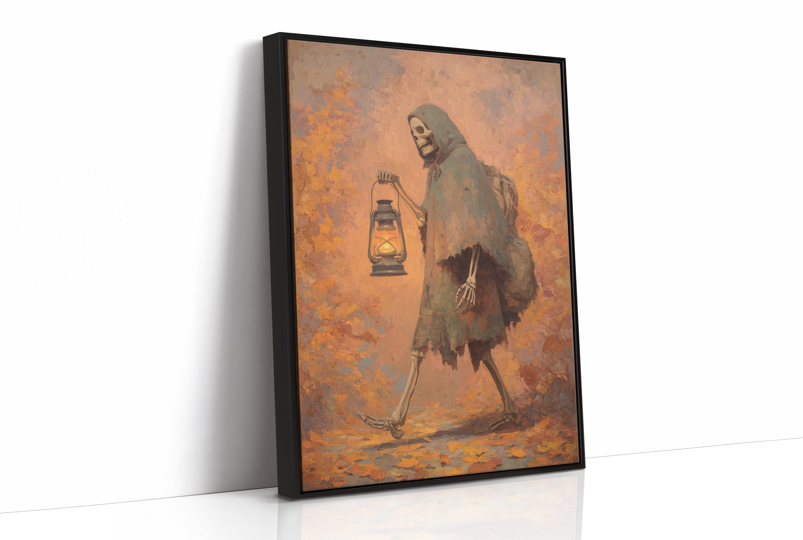 Ancient Guide With Golden Lamp