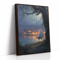 Midnight Swing Above Glowing Harbor