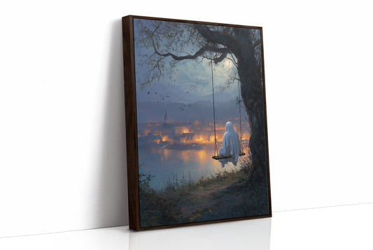 Midnight Swing Above Glowing Harbor