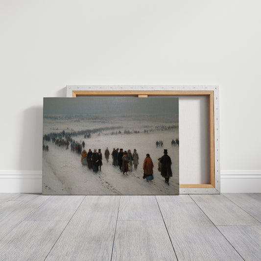 Thousands Gather On Frozen Ground