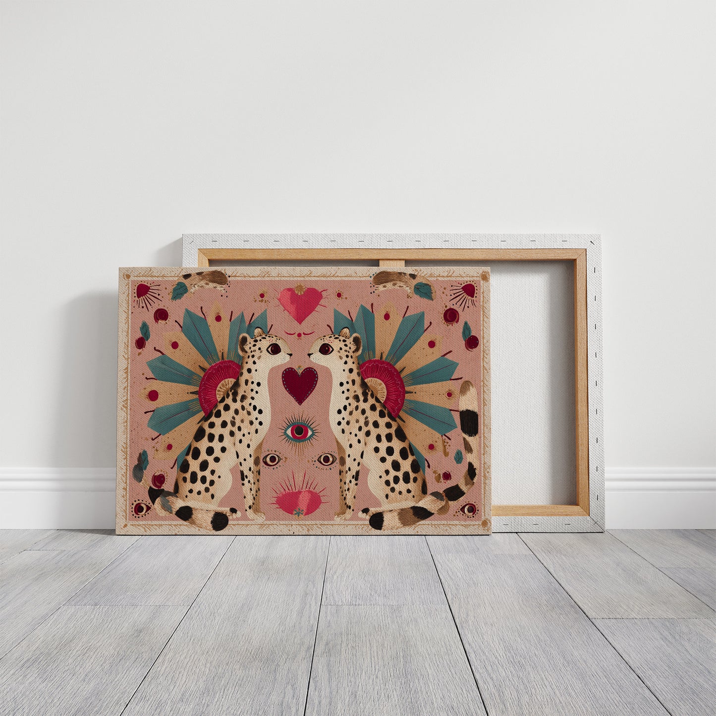 Twin Leopards Share One Heart