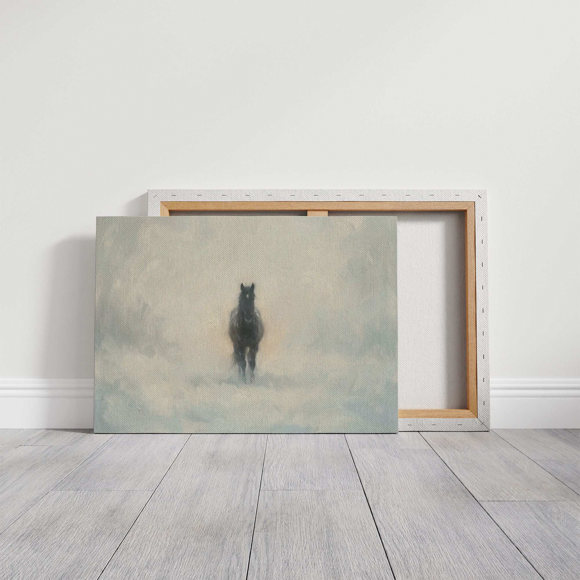 Black Horse Through the Mist