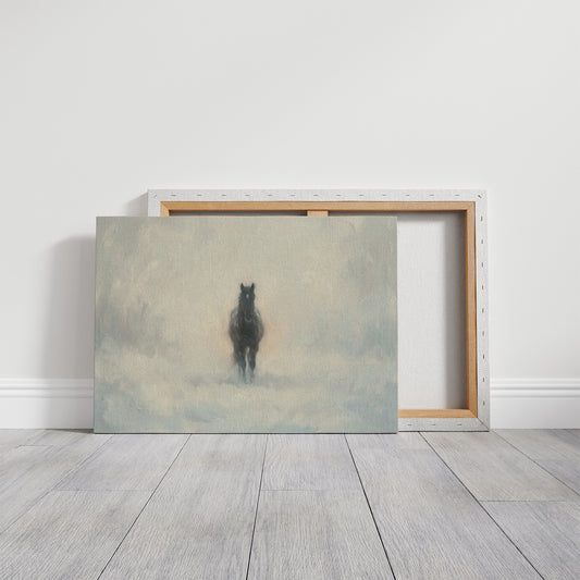 Black Horse Through the Mist