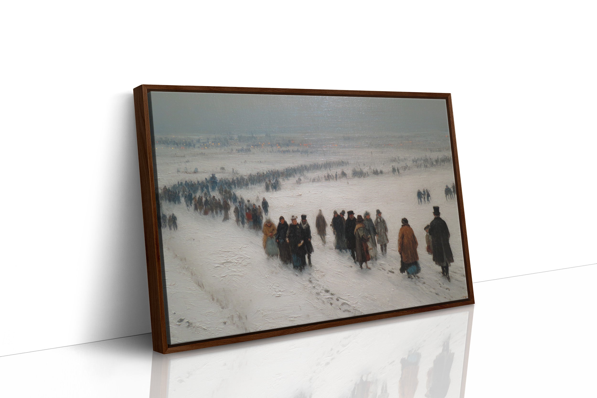 Thousands Gather On Frozen Ground