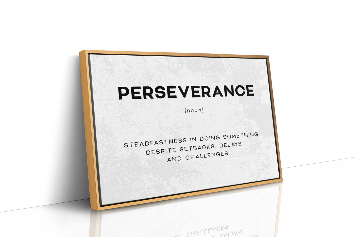Perseverance Definition Canvas Art | Bold Motivational Typography Print for Home Office, Gym or Entrepreneur Décor