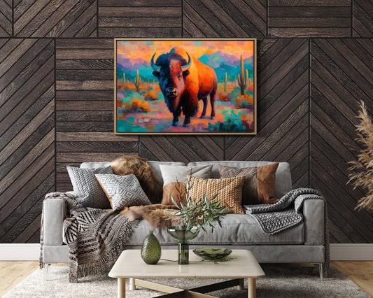Sunset Bison Claims Desert Thunder