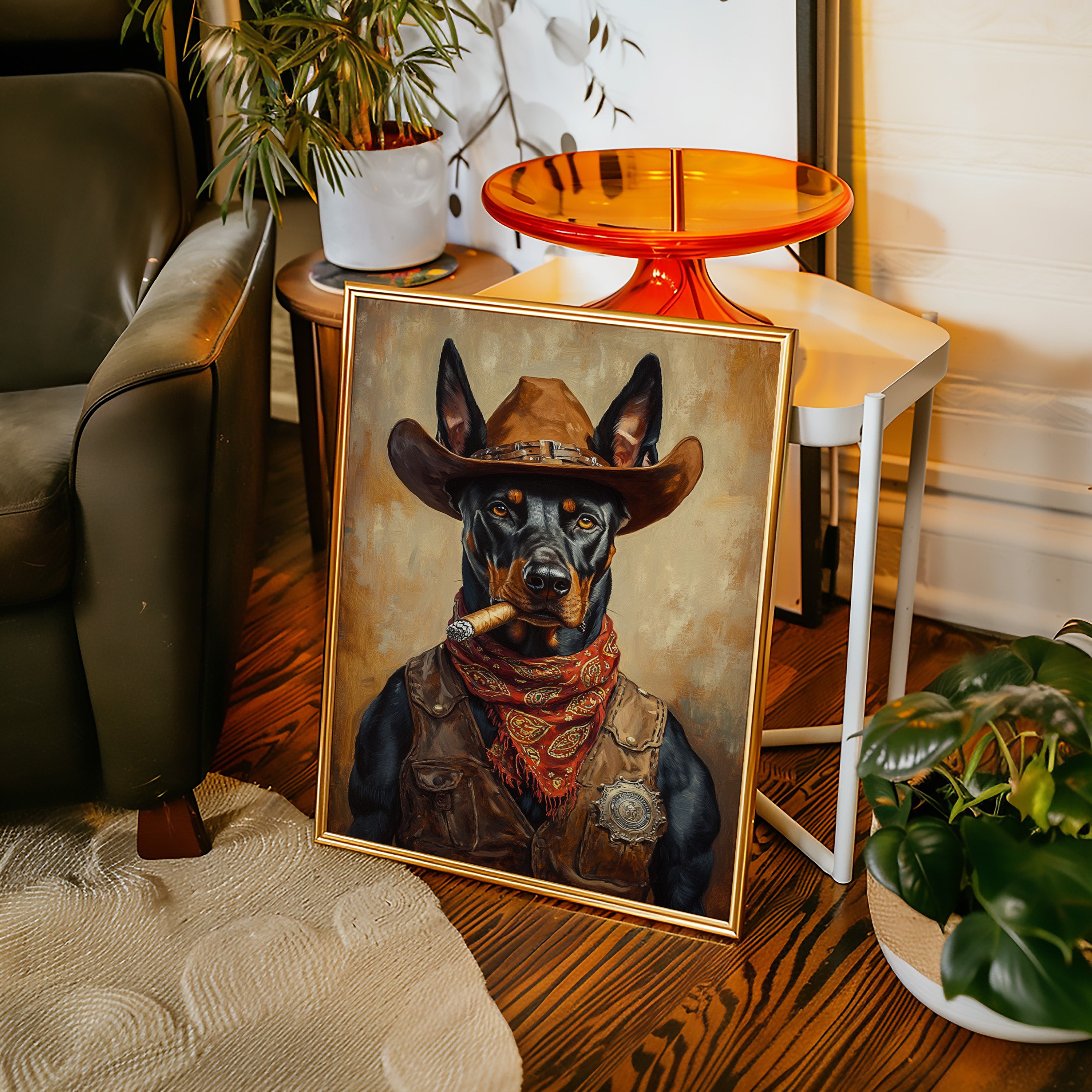 Doberman Marshal with a Steel Gaze