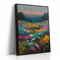 Wildflowers Catch Twilight's Glow