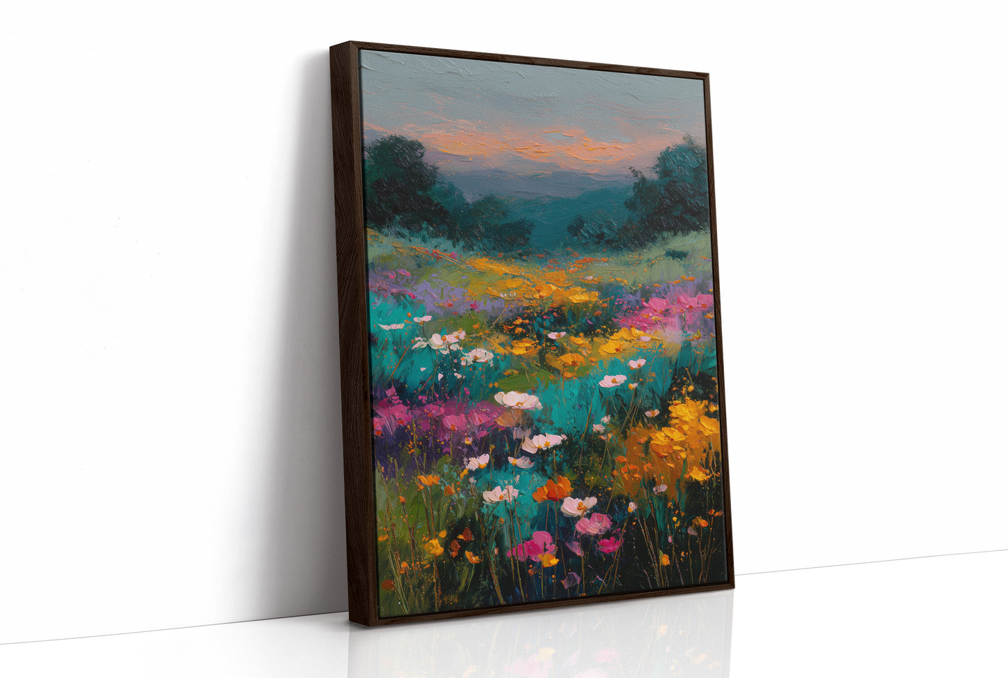 Wildflowers Catch Twilight's Glow