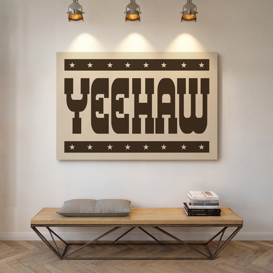 Bold Yeehaw Western Star Print