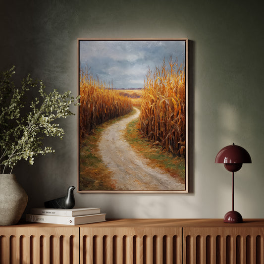 Autumn Path Through Golden Fields