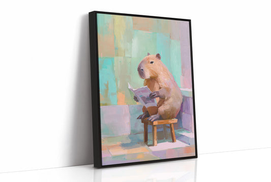 Capybara Reads the Sunday Paper