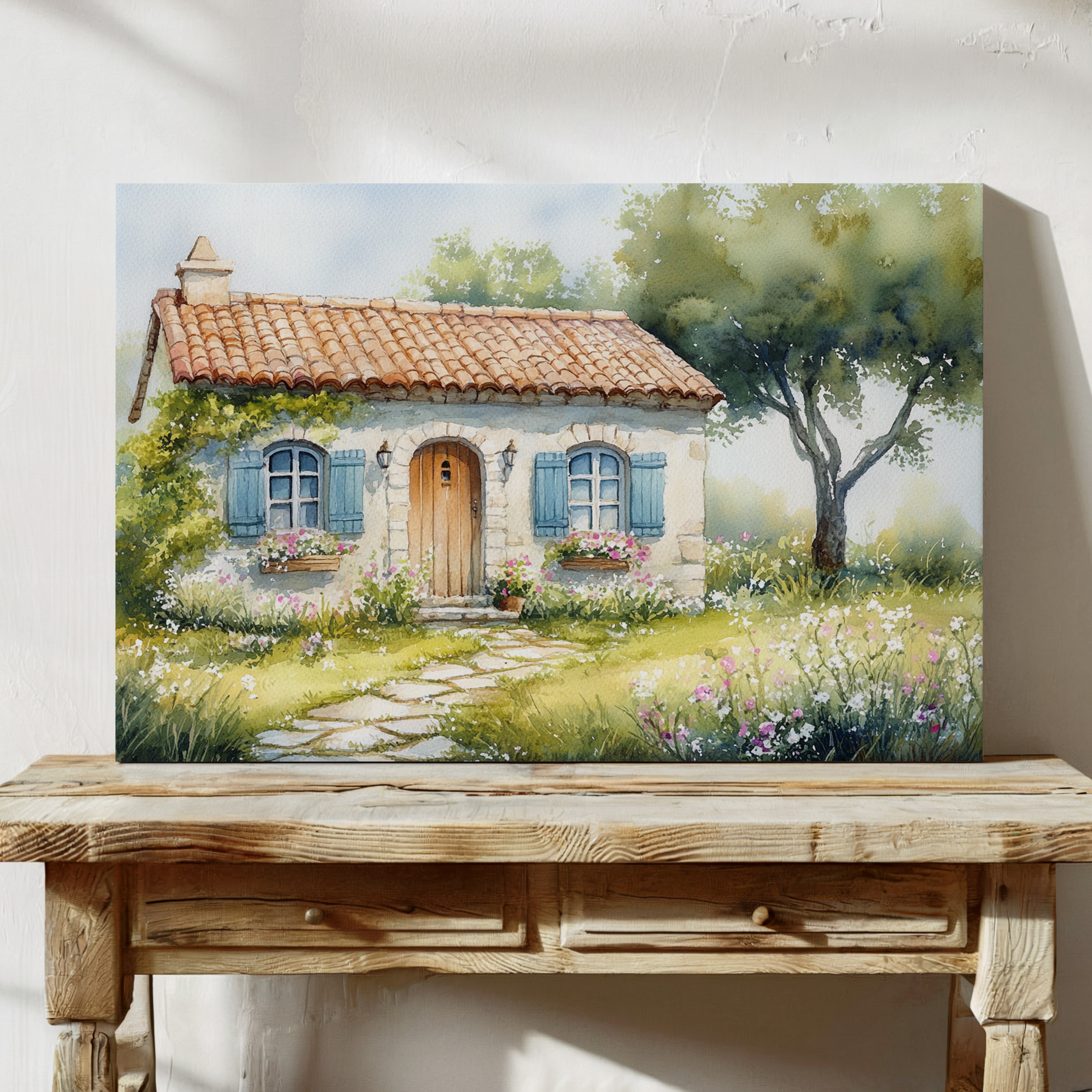 Summer Blooms By Cottage Door