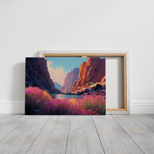 Wild Blooms Paint Desert River Banks