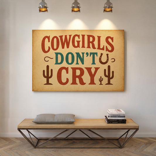 Cowgirls Don’t Cry Western Print