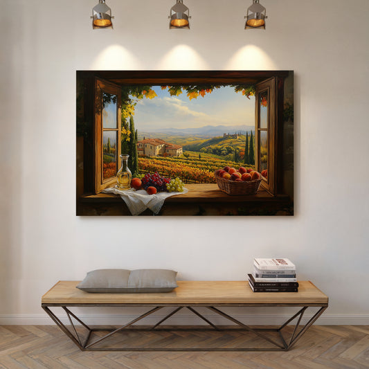 Autumn's Bounty Through Tuscan Windows