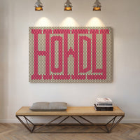 Howdy Pink Mosaic Western Greeting
