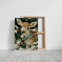 Fawn in the Falling Snow