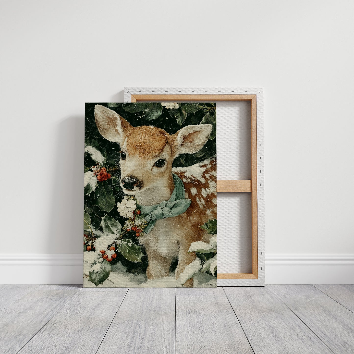 Fawn in the Falling Snow