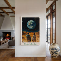 We Used to Live There – Surreal Earth from Afar, Thought-Provoking Wall Art