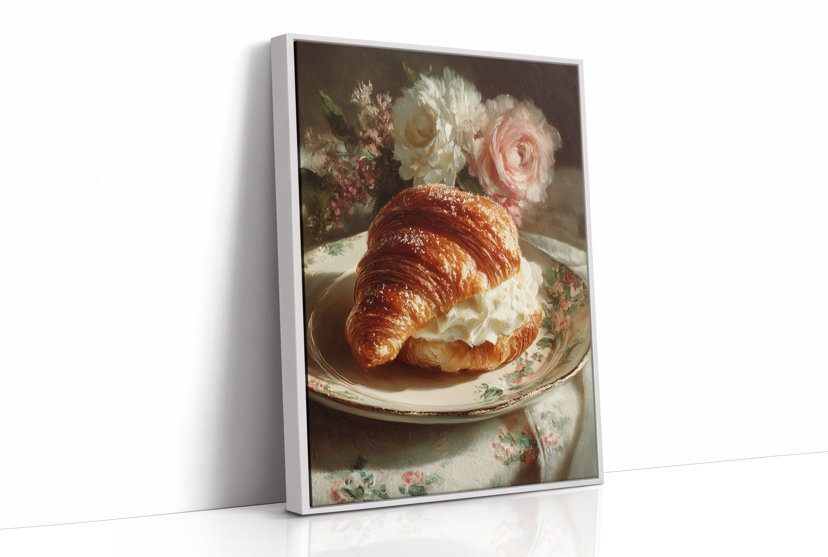 Croissant and Roses