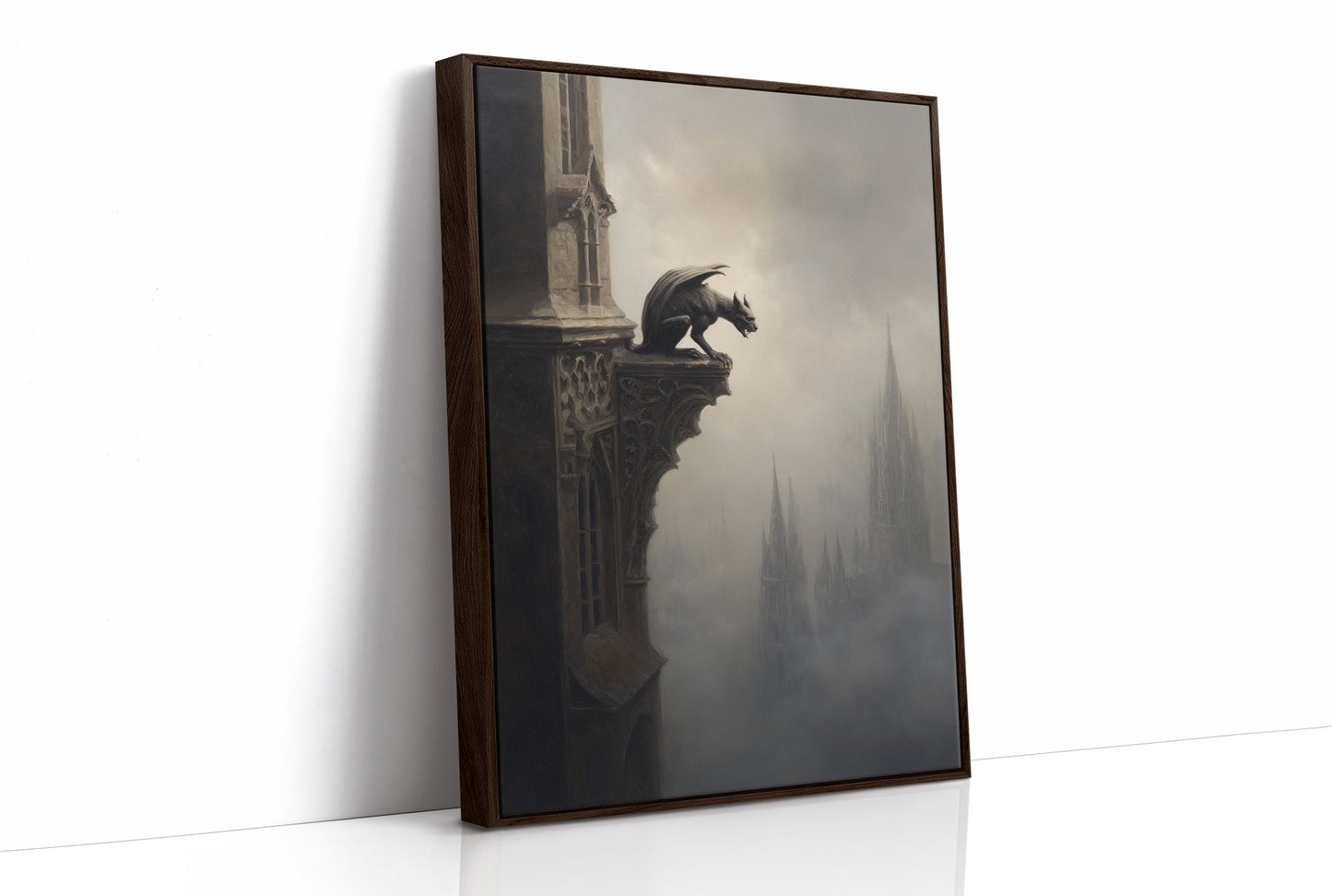 Ancient Sentinel Watches Foggy Spires