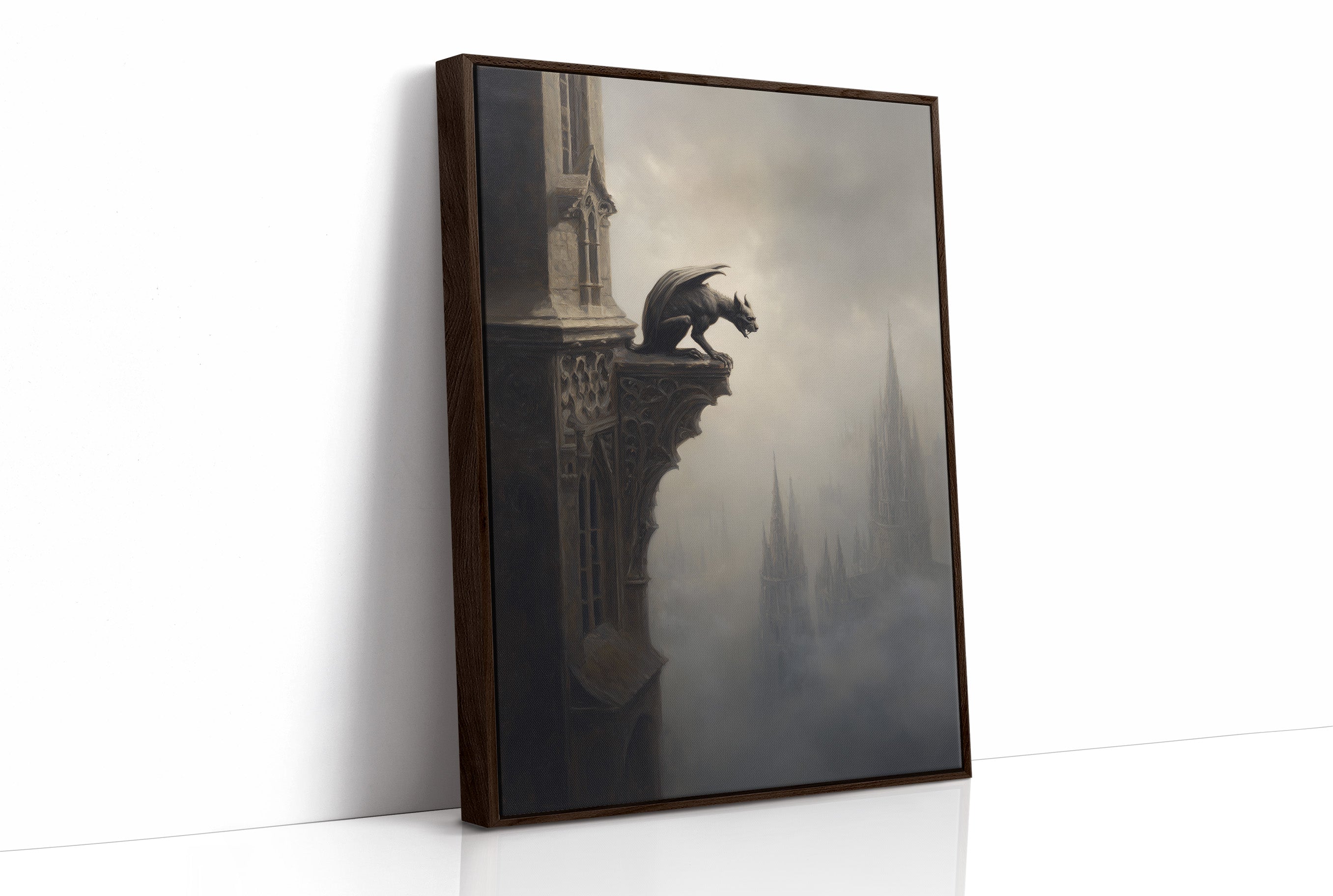 Ancient Sentinel Watches Foggy Spires