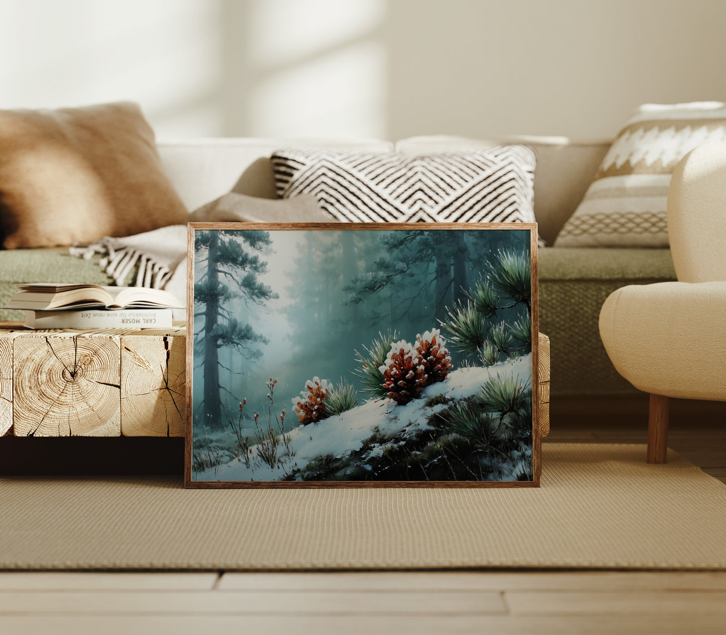 Winter Pinecones Paint Moonlit Stories