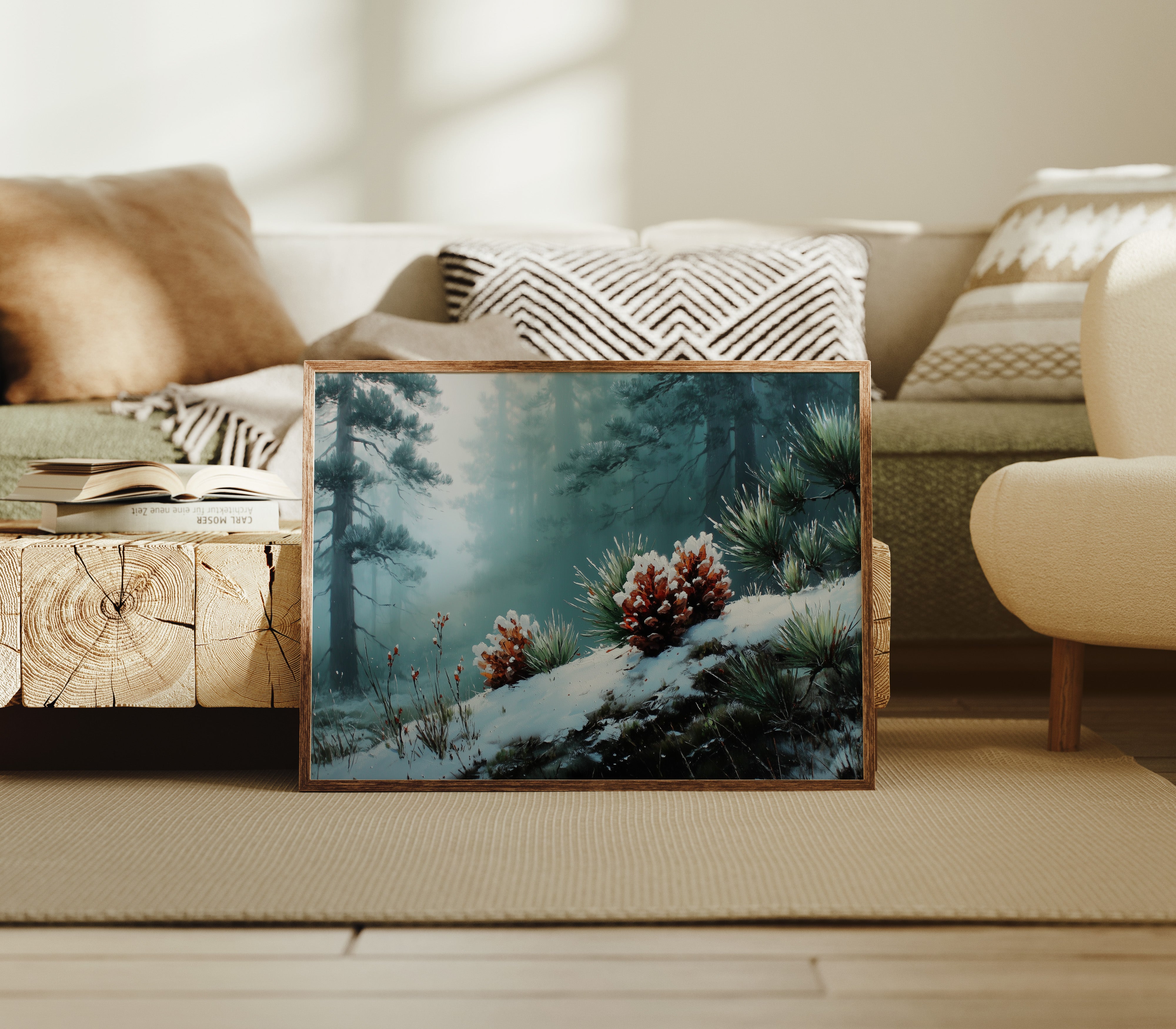 Winter Pinecones Paint Moonlit Stories