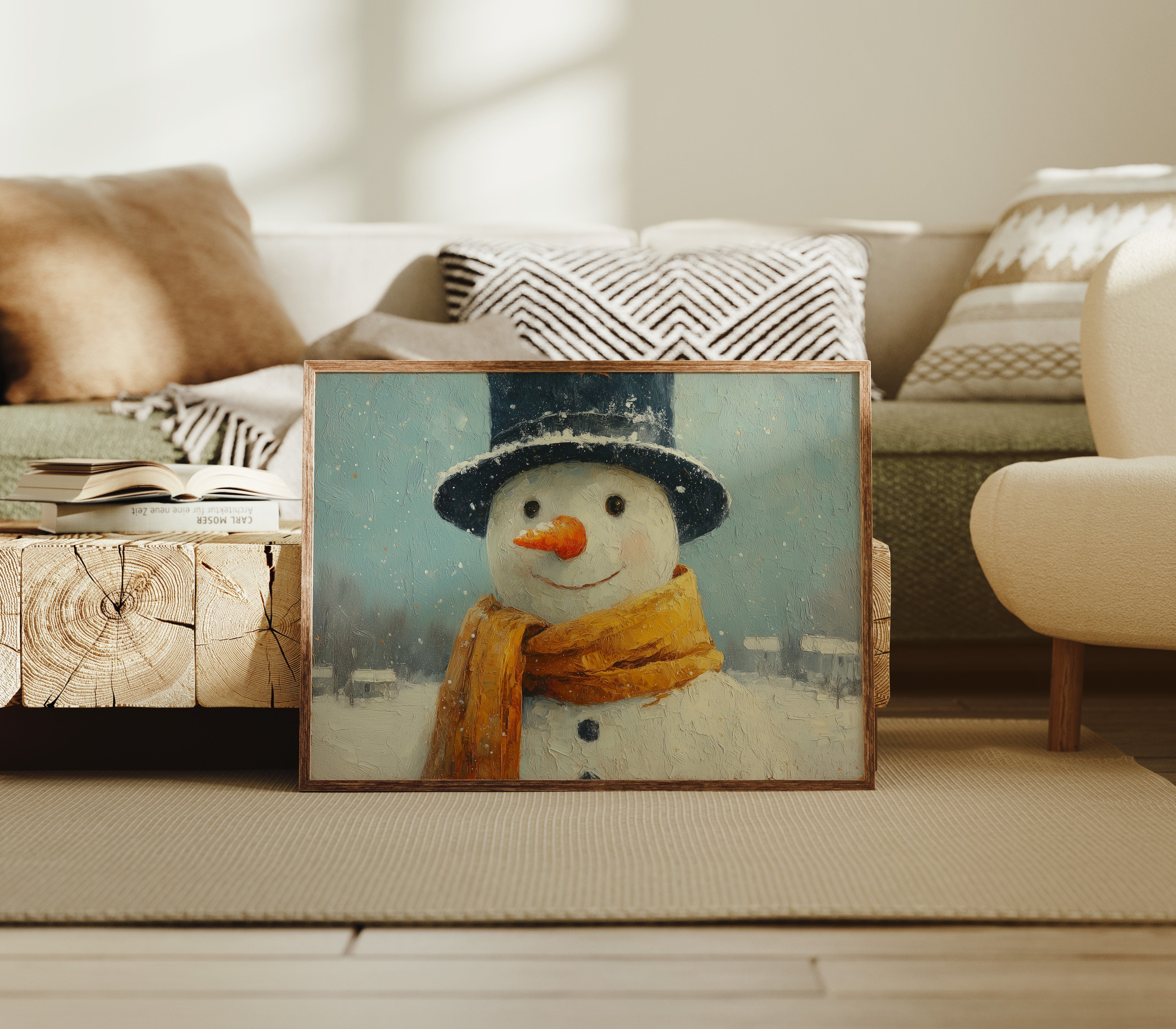 Frosty Wears His Golden Scarf