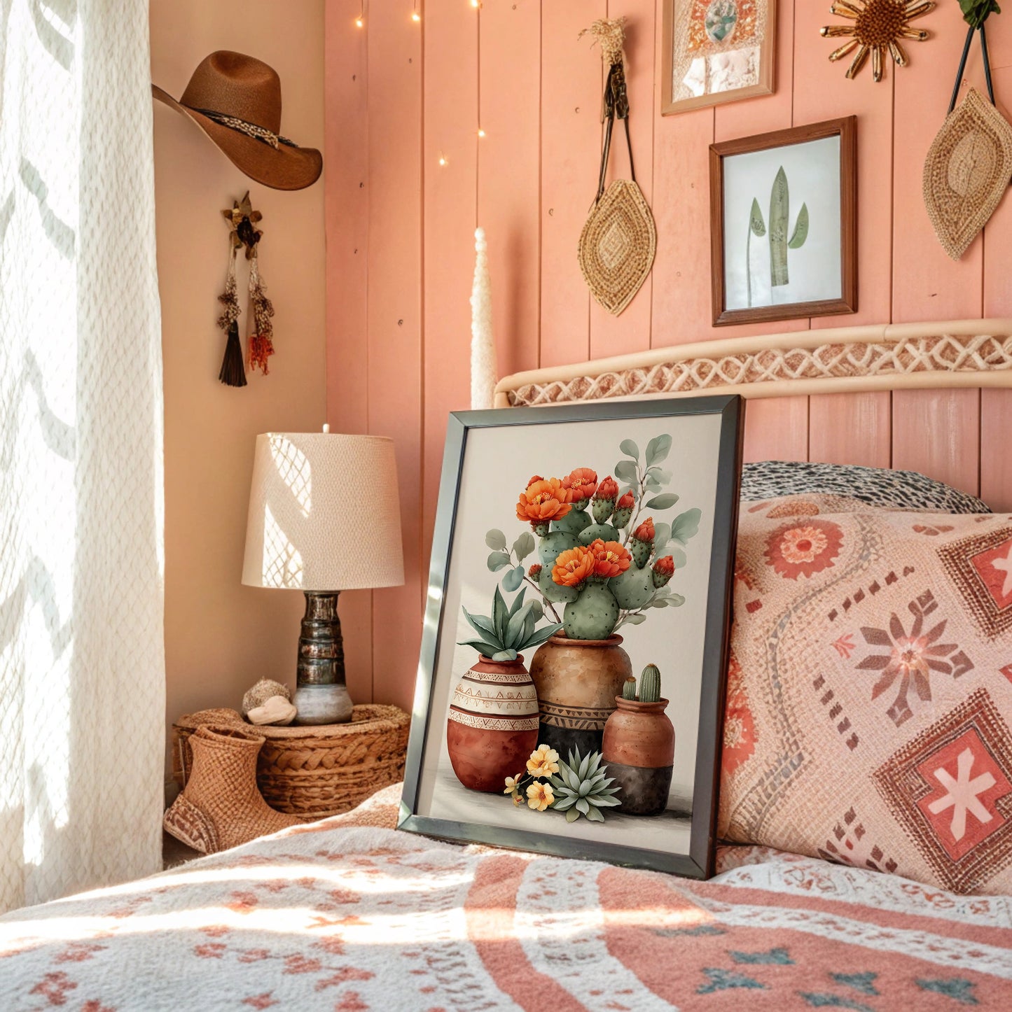 Desert Blooms In Painted Clay