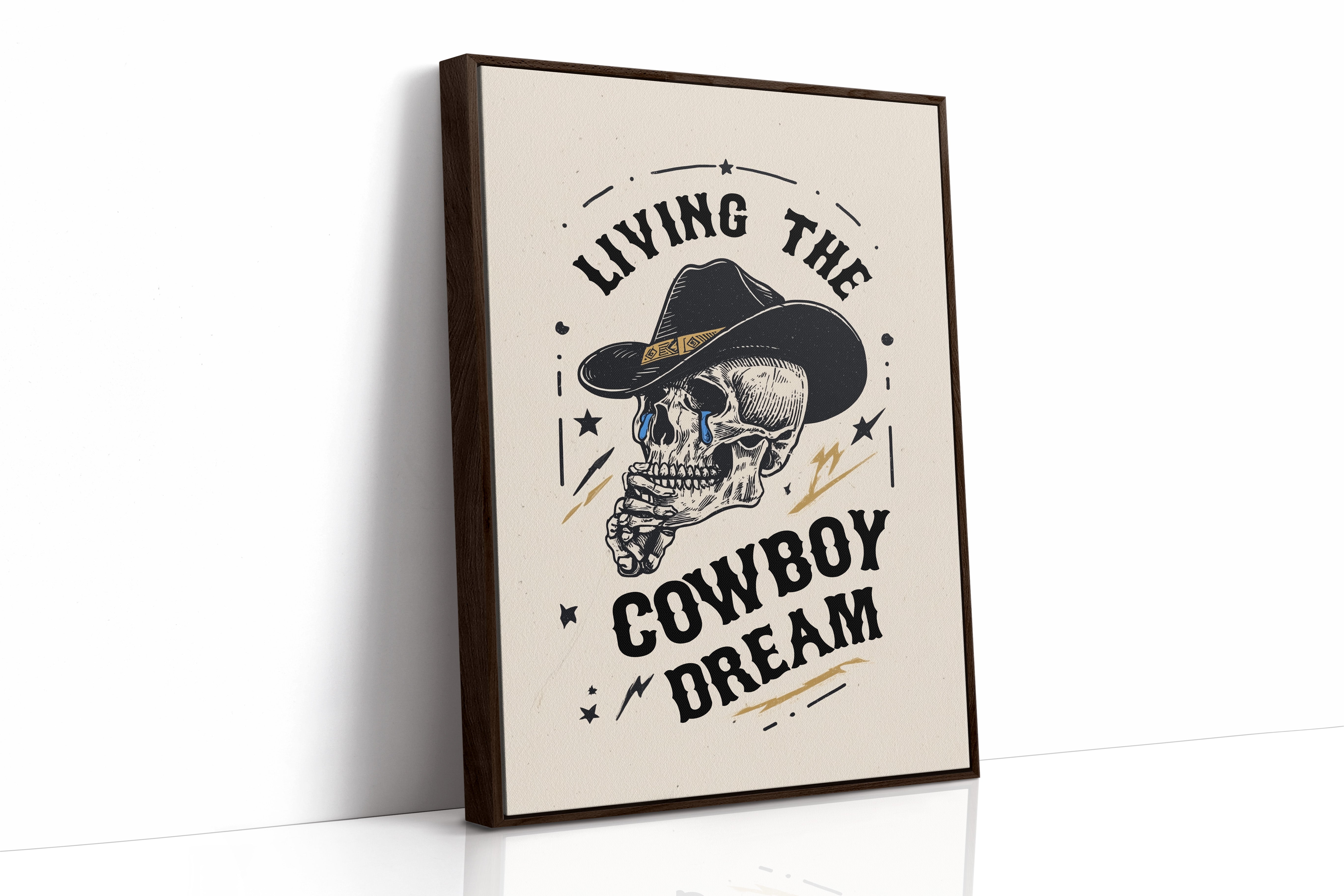 Skeleton Cowboys Toast Better Days