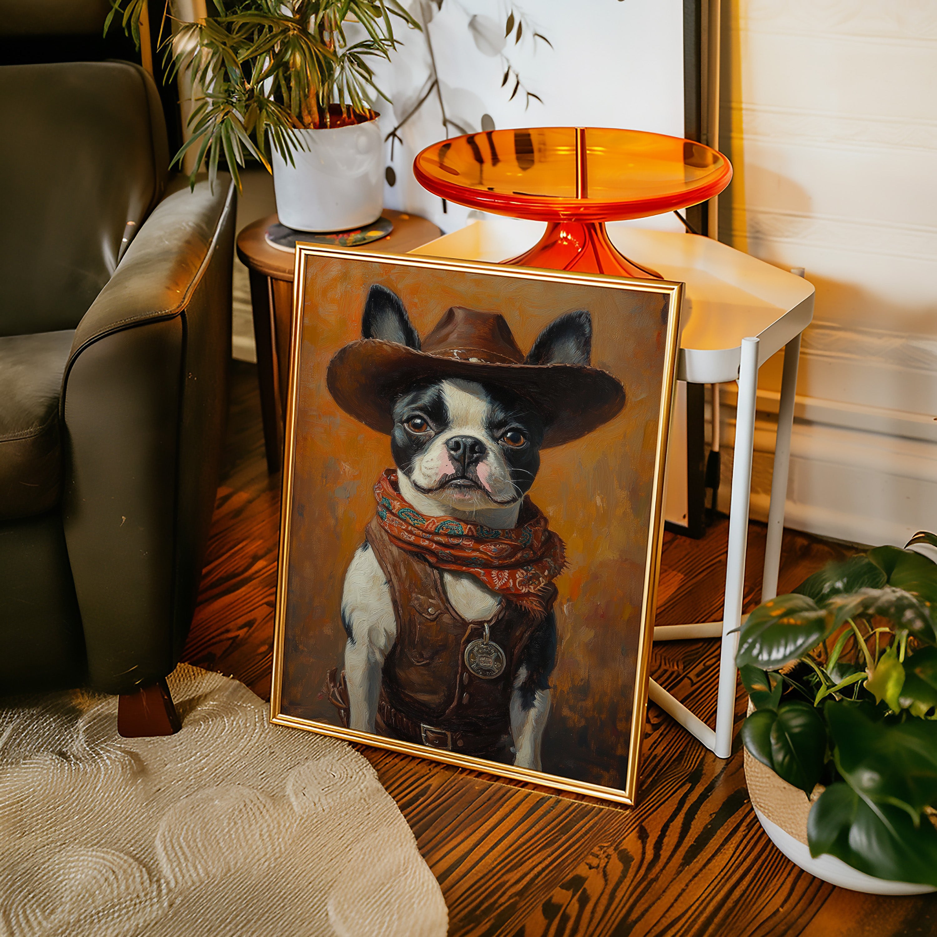 Boston Terrier Cowboy Deputy