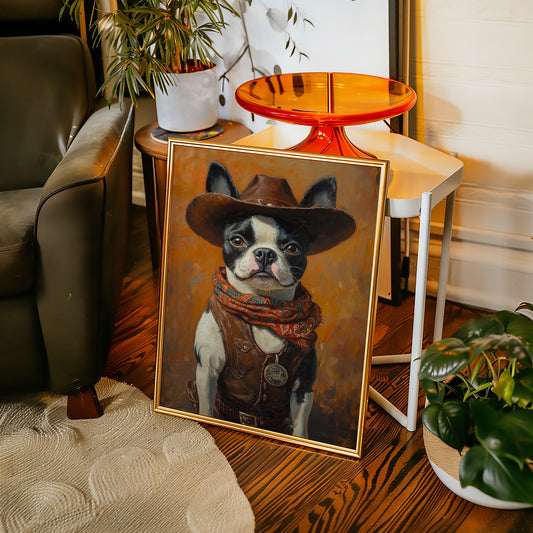 Boston Terrier Cowboy Deputy