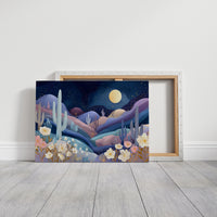 Desert Cosmos Blooms Under Moonlight