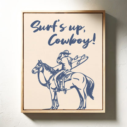 Surf’s Up Cowboy – Western Coastal Wall Art