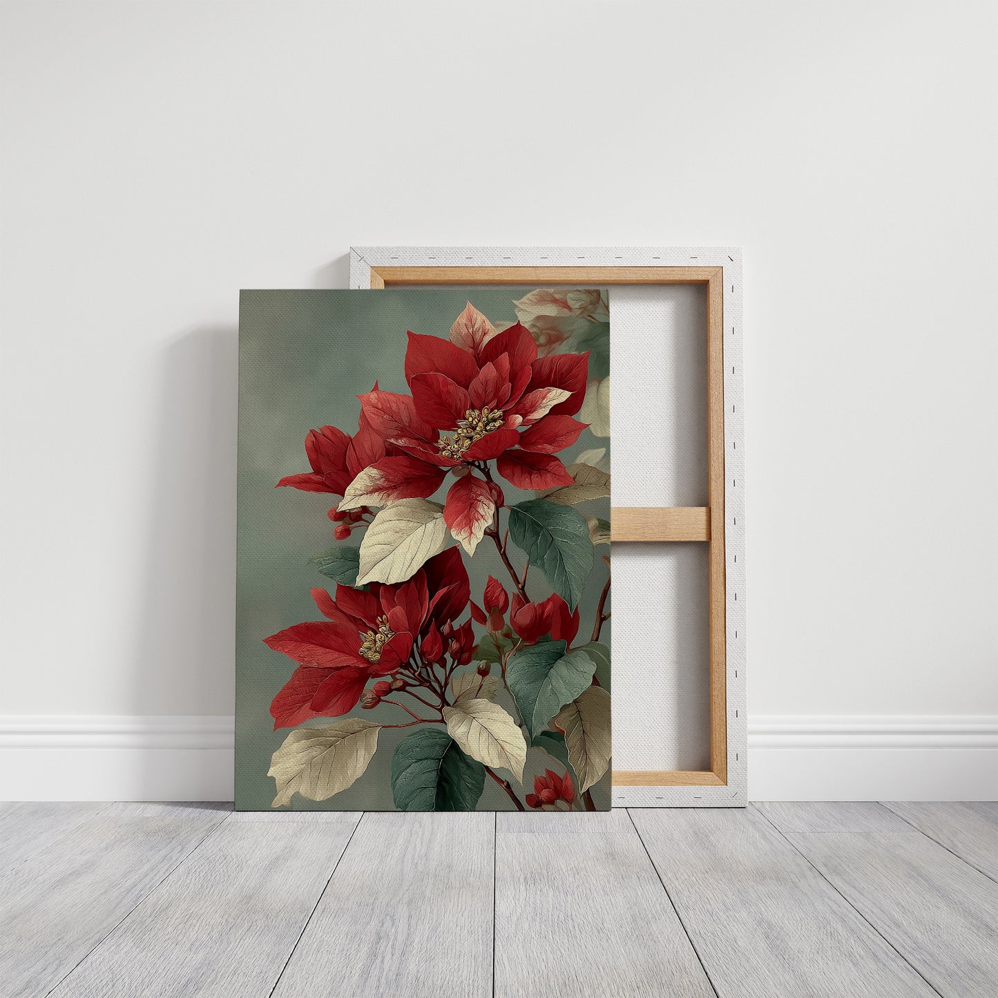 Poinsettia in Red and Cream