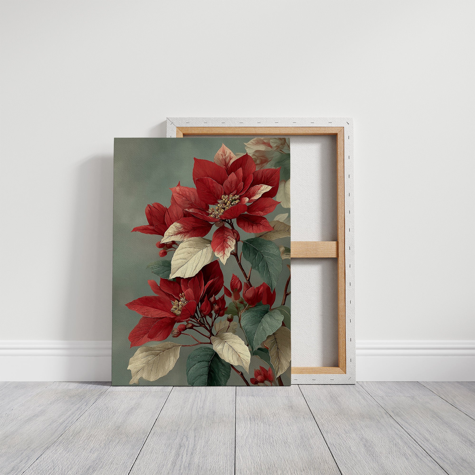 Poinsettia in Red and Cream