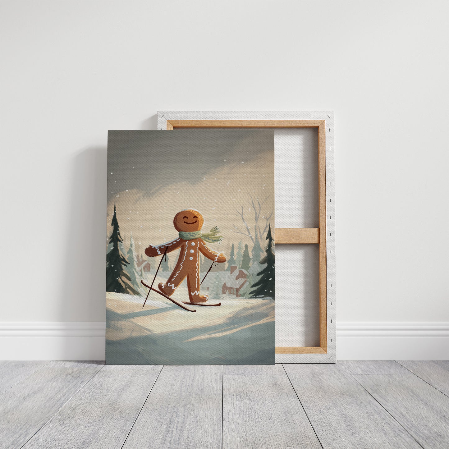 Gingerbread Skier Finds Fresh Powder