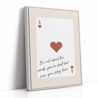 Ace Of Hearts Motivational Card Print