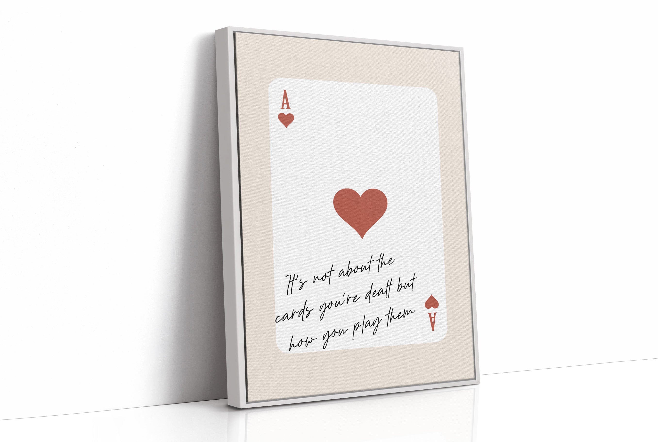 Ace Of Hearts Motivational Card Print