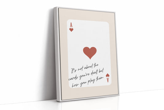 Ace Of Hearts Motivational Card Print