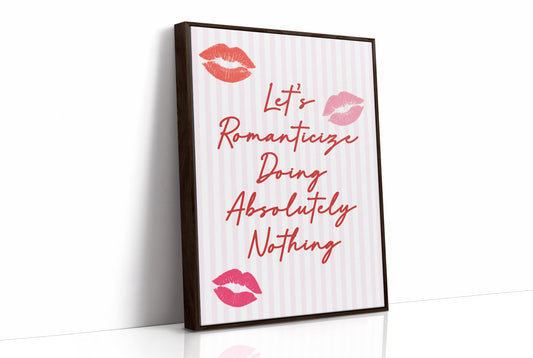 Crimson Confessions Against Pastel Stripes