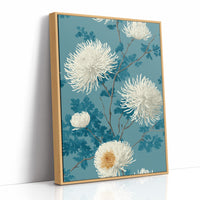 White Chrysanthemums on Still Water